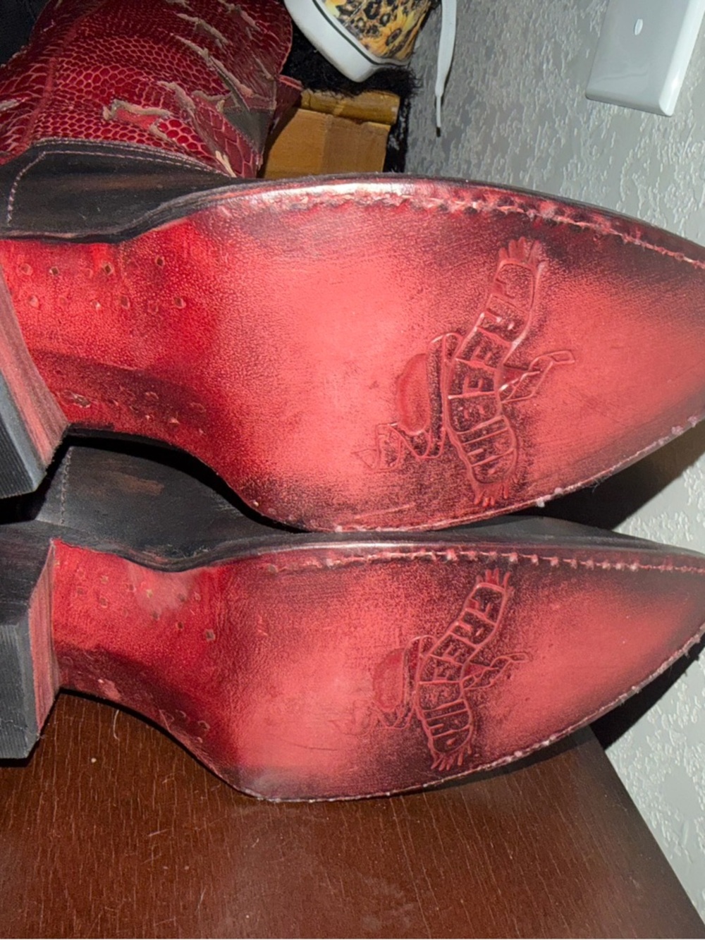 Freebird Starzz boots  Red & Black Star Western Heeled Boots. - Picture 4 of 4